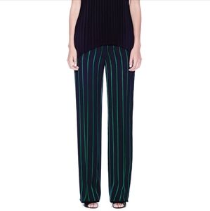 THEORY 'Pajeema' PJ Pants, Navy/Green Club Stripe, Sz. 6